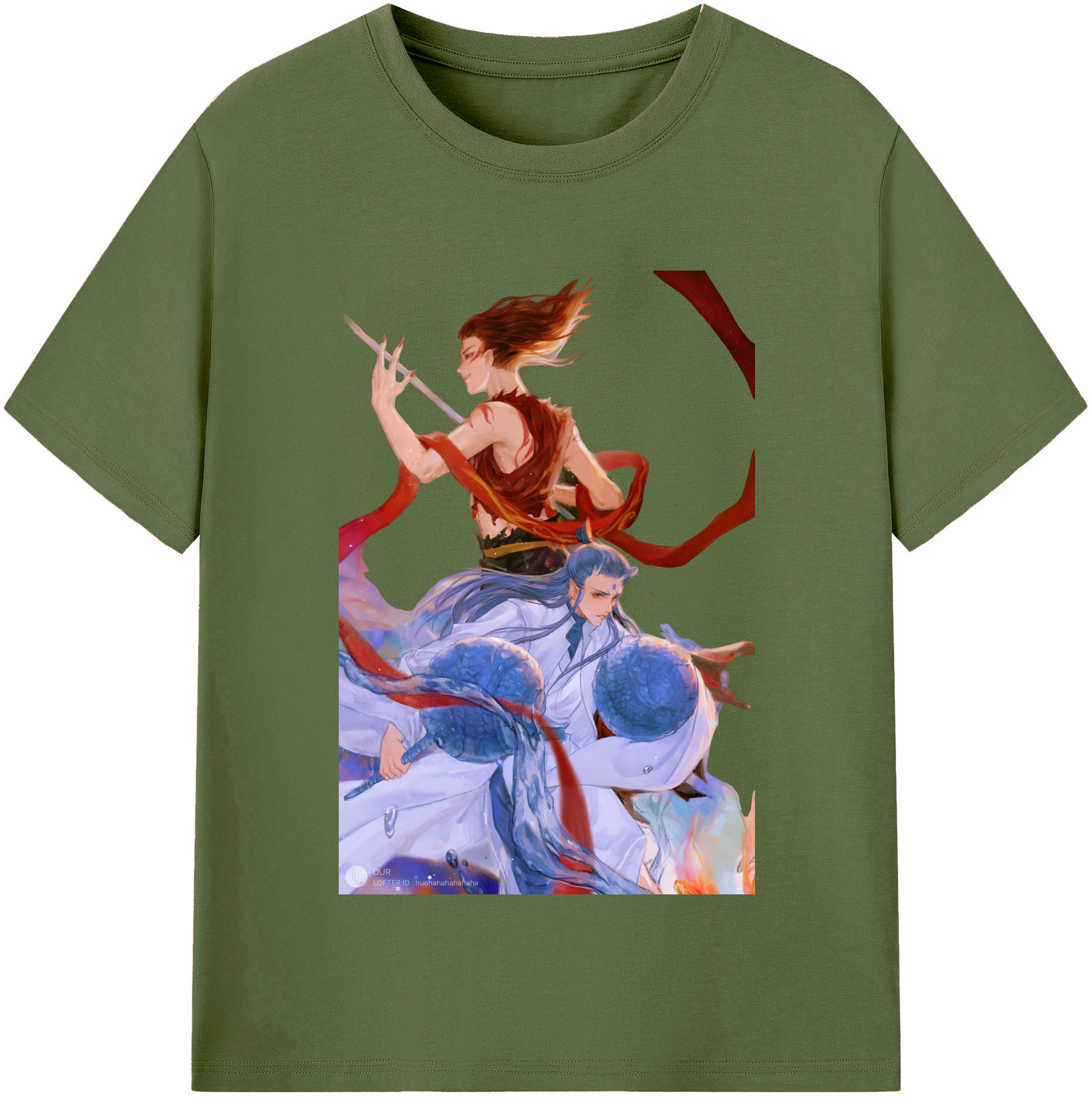 （画像用） Ne Zha 2 ナタ 魔童の大暴れ 綿100％半袖Tシャツ（フロントプリント）